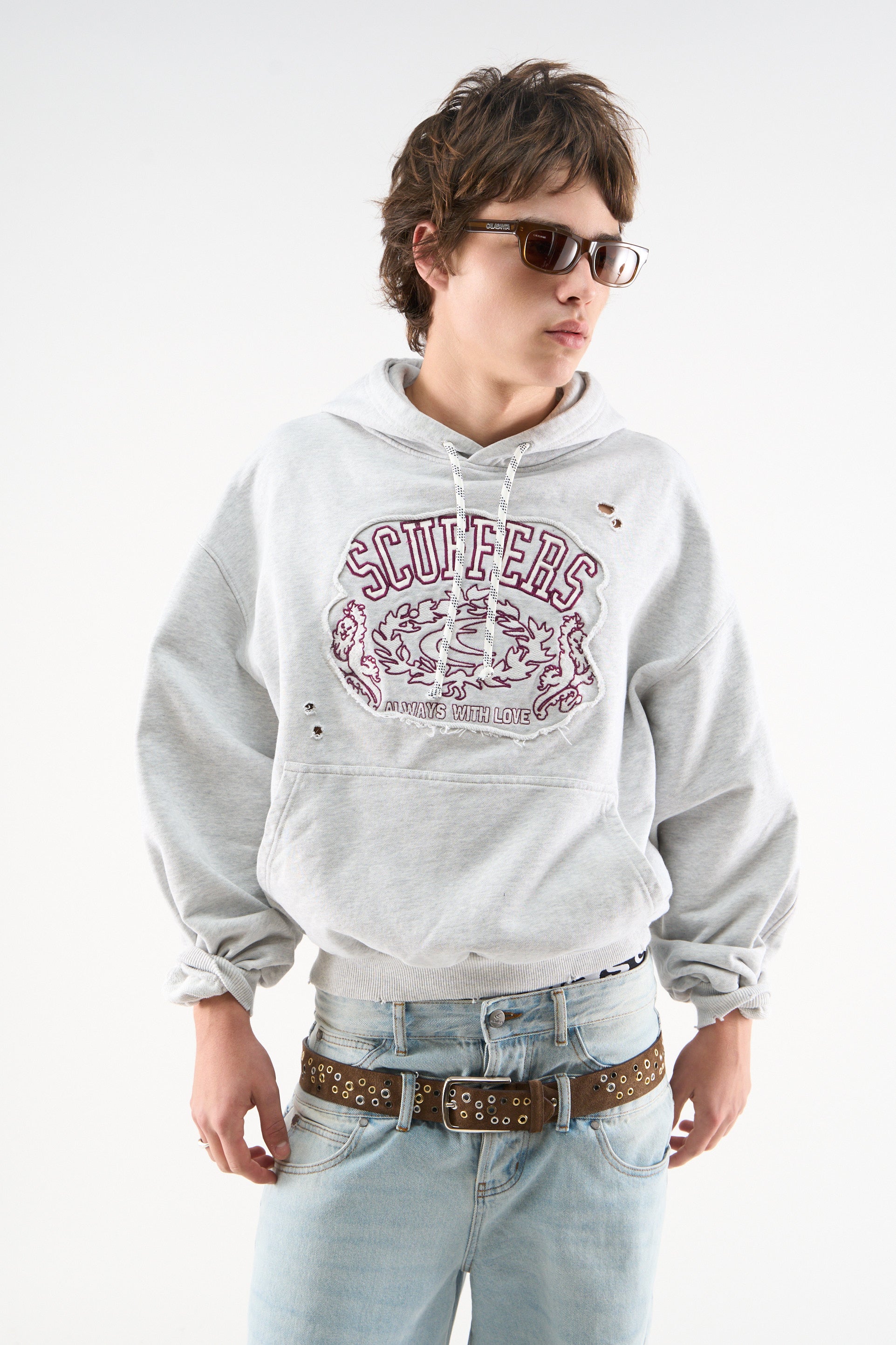 Eu Grey Melange Hoodie